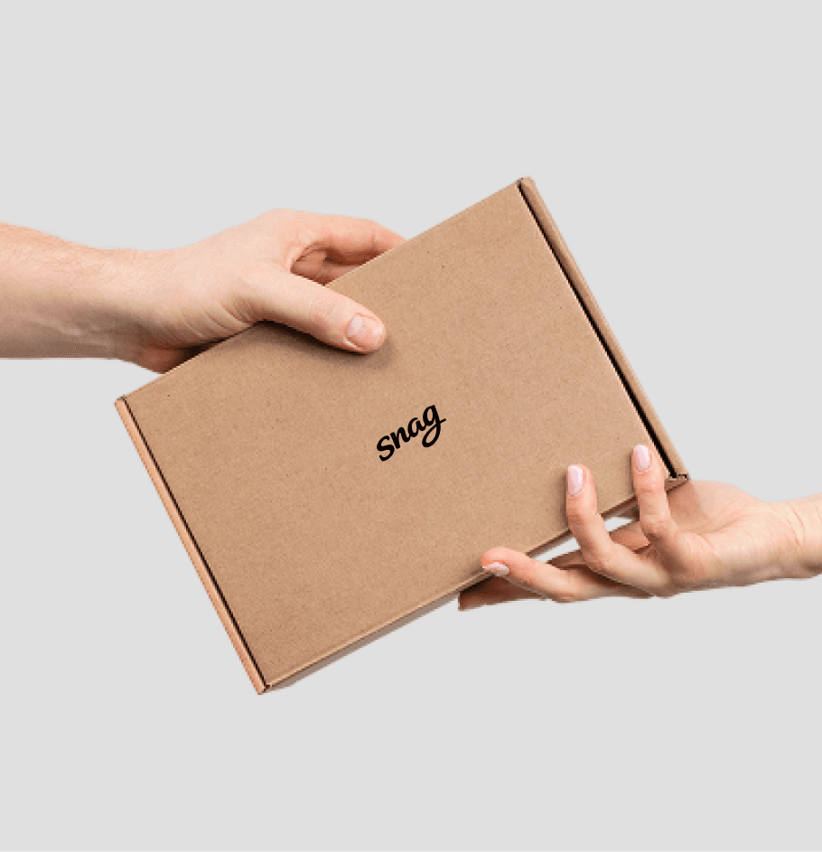 Neatly packaged SnagRx delivery