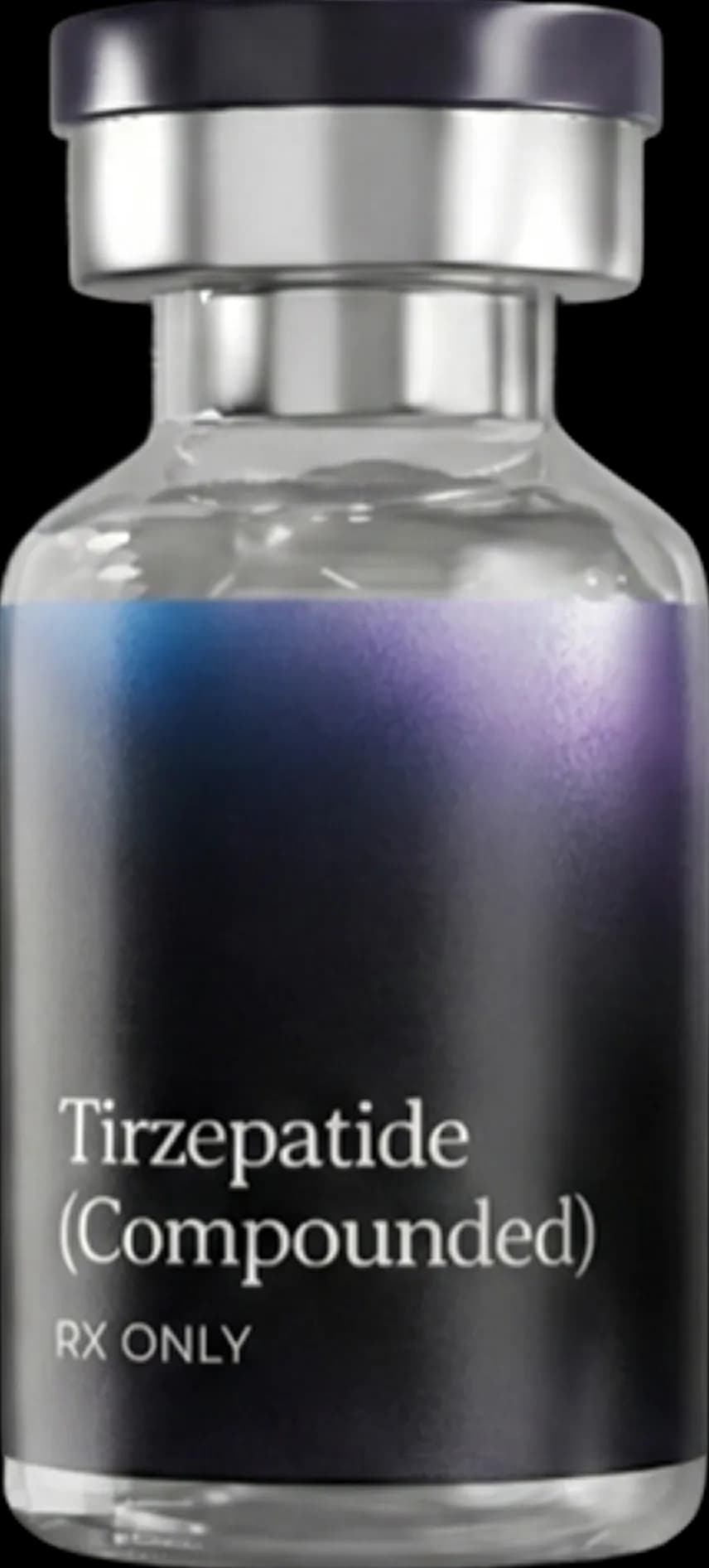 Compounded tirzepatide injection vial